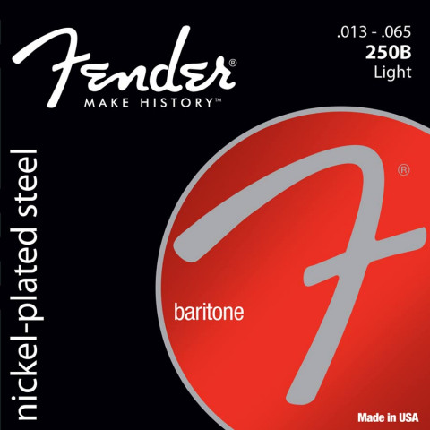 Fender Super 250s snarenset elektrisch baritone nickel roundwound light.013-.017-.020-.042-.052-.065