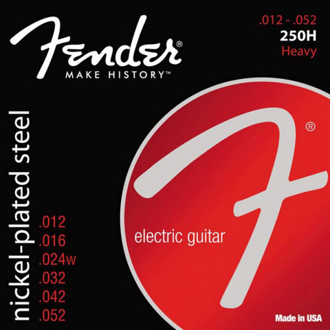 Fender Super 250s snarenset elektrisch nickel roundwound heavy.012-.016-.024-.032-.042-.052