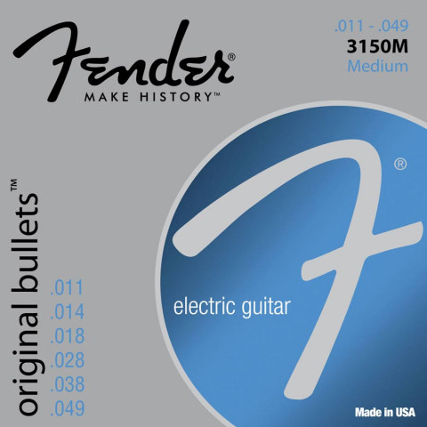 Fender Original Bullets snarenset elektrisch pure nickel roundwound medium.011-.014-.018-.025-.038-.048