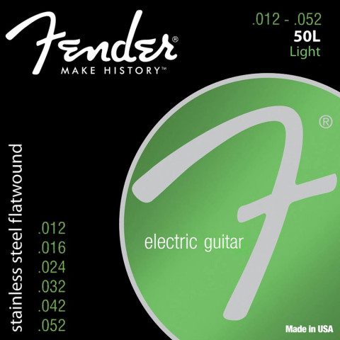 Fender Stainless Flatwounds snarenset elektrisch light.012-.016-.024-.032-.042-.052