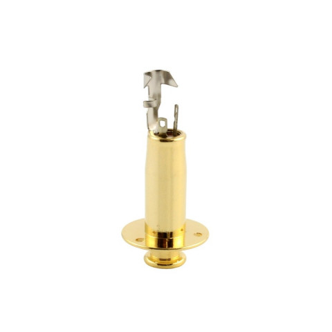 1-4 6.4mm end pin jack met 3 externe schroef gaten goud