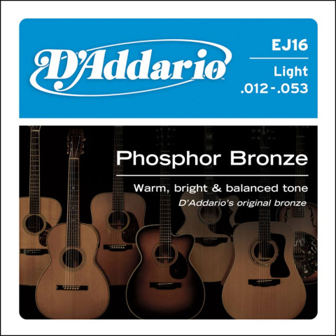 DAddario snarenset akoestisch phosphor bronze light 012-016-024-032-042-053
