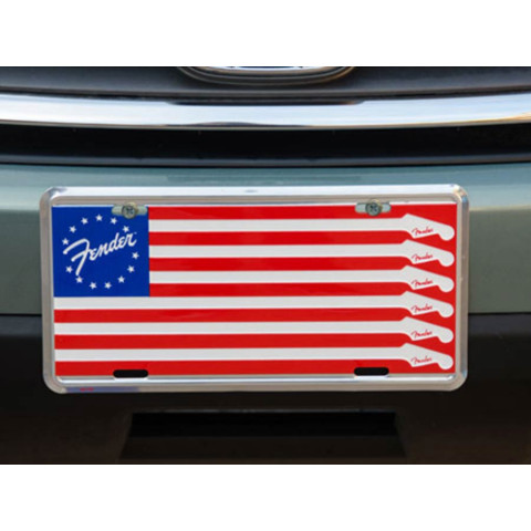 Fender Flag license plate