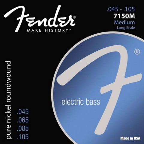 Fender Original 7150s snarenset elektrische basgitaar pure nickel roundwound medium.045-.065-.085-.105