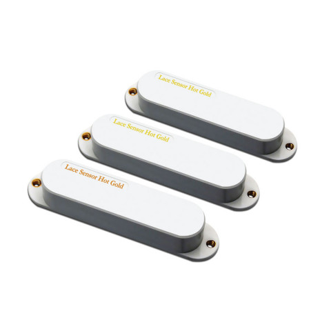 Lace Hot Gold Sensor series pickup set met 13,2K brug en witte covers 6.0k ohm