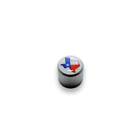 Metalen dome knop Texas vlag chroom
