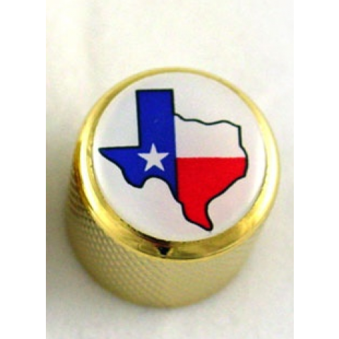 Metalen dome knop Texas vlag goud